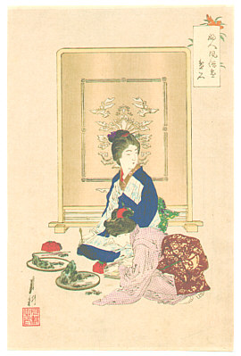 Gekko Ogata 1859-1920 - Customs and Manners of Women - artelino Art Auctions. Gekko Ogata 1859-1920 - Customs and Manners of Women
