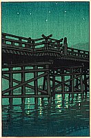Hasui Kawase 1883-1957 - Uji Bridge - artelino Art Auctions. Hasui Kawase 1883-1957 - Uji Bridge