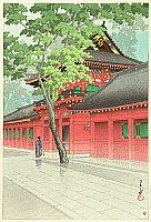 Hasui Kawase 1883-1957 - After Rain at Sanno Shrine - artelino Art Auctions. Hasui Kawase 1883-1957 - After Rain at Sanno Shrine