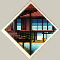 Clifton Karhu 1927-2007 - Katsura Corner - artelino Art Auctions. Clifton Karhu 1927-2007 - Katsura Corner