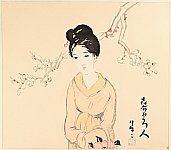 Yumeji Takehisa 1884-1934 - Beauty and Plum Blossom - artelino Art Auctions. Yumeji Takehisa 1884-1934 - Beauty and Plum Blossom