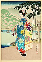 Sadanobu III Hasegawa 1881-1963 - Maiko in Spring - artelino Art Auctions. Sadanobu III Hasegawa 1881-1963 - Maiko in Spring