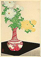 Hiroaki Takahashi 1871-1945 - Chrysanthemums - artelino Art Auctions. Hiroaki Takahashi 1871-1945 - Chrysanthemums