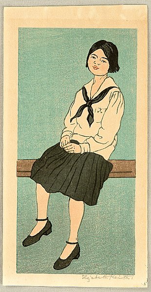 Elizabeth Keith 1887-1956 - Sitting Girl - artelino Art Auctions. Elizabeth Keith 1887-1956 - Sitting Girl