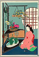 Chieko Minagawa born 1924 - Flower Arrangement - artelino Art Auctions. Chieko Minagawa born 1924 - Flower Arrangement