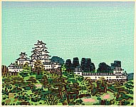Okiie Hashimoto 1899-1993 - Himeji Castle in Spring - artelino Art Auctions. Okiie Hashimoto 1899-1993 - Himeji Castle in Spring