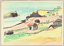 Yoshiro Nagase 1891-1978 - Beach Front - artelino Art Auctions. Yoshiro Nagase 1891-1978 - Beach Front