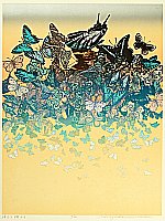 Chizuko Yoshida born 1924 - Butterflies on the Beach - artelino Art Auctions. Chizuko Yoshida born 1924 - Butterflies on the Beach
