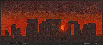 Yasuo Eyama fl.ca. 1990s - Stonehenge - artelino Art Auctions. Yasuo Eyama fl.ca. 1990s - Stonehenge