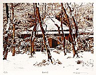 Hideaki Kato born 1954 - Giouji Temple in Snow - artelino Art Auctions. Hideaki Kato born 1954 - Giouji Temple in Snow