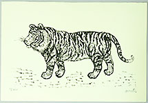 Yasu Kato 1907-1997 - Tiger - artelino Art Auctions. Yasu Kato 1907-1997 - Tiger