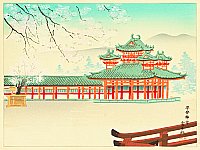 Tomikichiro Tokuriki 1902-1999 - 4 Seasons of Kyoto - Heian Jingu Shrine