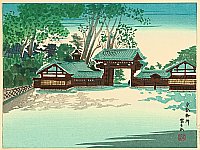 Tomikichiro Tokuriki 1902-1999 - 4 Seasons of Kyoto - kyoto Imperial Palace