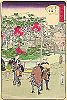 Hiroshige II Utagawa 1829-1869 - 36 Famous Views of the Eastern Capital - Nakasu - artelino Art Auctions. Hiroshige II Utagawa 1829-1869 - 36 Famous Views of the Eastern Capital - Nakasu