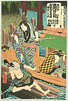 Kunisada Utagawa 1786-1865 - Kabuki - Boat
