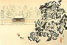 Suizan Miki 1887-1957 - Early Morning at Imperial Garden, Kyoto - artelino Art Auctions. Suizan Miki 1887-1957 - Early Morning at Imperial Garden, Kyoto