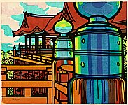 Clifton Karhu 1927-2007 - Kiyomizu Temple - artelino Art Auctions. Clifton Karhu 1927-2007 - Kiyomizu Temple
