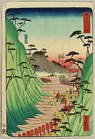 Yoshimori (Kuniharu) Taguchi 1830-1884 - The Scenic Places of Tokaido - Okabe