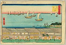 Hiroshige Ando 1797-1858 - Famous Places of Edo - Shinagawa