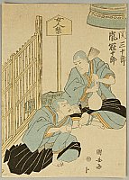 Kuniyasu Utagawa 1794-1832 - Kabuki - Drinking Monks