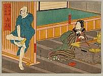 Kunikazu Utagawa active ca.1850-60 - Kabuki - Scars