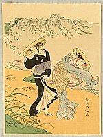 Harunobu Suzuki 1724-1770 - Autumnal Wind - artelino Art Auctions. Harunobu Suzuki 1724-1770 - Autumnal Wind