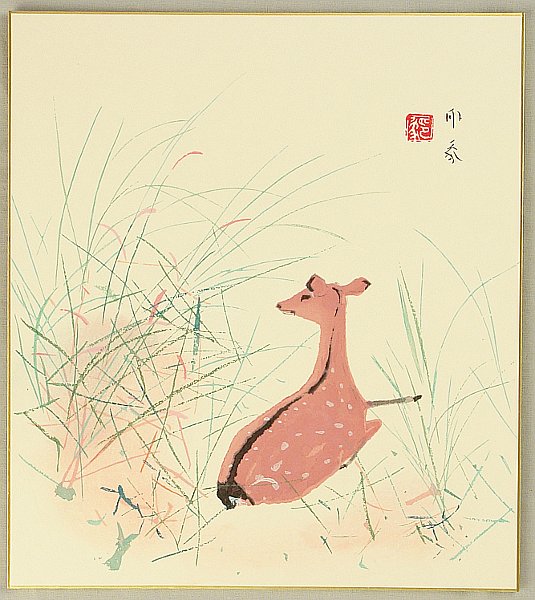 Insho Domoto 1891-1975 - Deer - artelino Art Auctions. Insho Domoto 1891-1975 - Deer