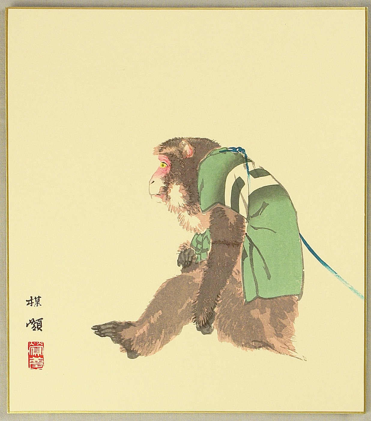 幸野楳嶺: Monkey - Artelino - 浮世絵検索