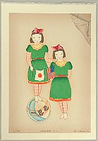 Ryusei Okamoto born 1949 - Two Acrobats, No.1 - A - artelino Art Auctions. Ryusei Okamoto born 1949 - Two Acrobats, No.1 - A