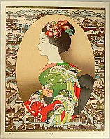 Ryusei Okamoto born 1949 - Ancient Capital Festival - artelino Art Auctions. Ryusei Okamoto born 1949 - Ancient Capital Festival