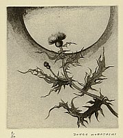 Donge Kobayashi born 1927 - Moon and Thistle - artelino Art Auctions. Donge Kobayashi born 1927 - Moon and Thistle