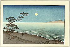 Yoshimune Arai 1873-1945 - Suma Beach at Night - artelino Art Auctions. Yoshimune Arai 1873-1945 - Suma Beach at Night
