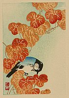 Sozan Ito 1884-? - Blue Bird and Autumn Leaves - artelino Art Auctions. Sozan Ito 1884-? - Blue Bird and Autumn Leaves