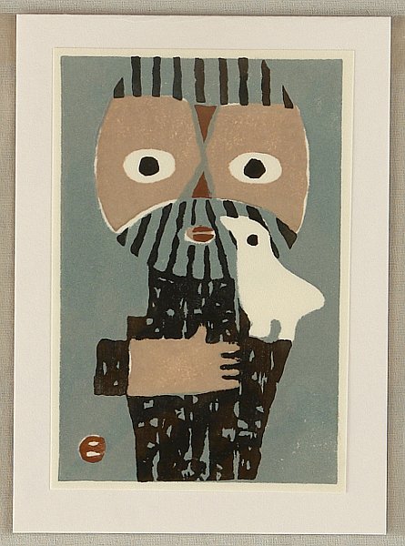 Umetaro Azechi 1902-1999 - Mountain Man and a Bird