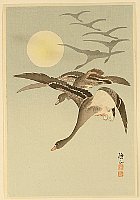 Sozan Ito 1884-? - Geese and Full Moon - artelino Art Auctions. Sozan Ito 1884-? - Geese and Full Moon