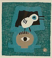 Umetaro Azechi 1902-1999 - Bird on Head - artelino Art Auctions. Umetaro Azechi 1902-1999 - Bird on Head