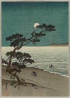 Yoshimune Arai 1873-1945 - Suma Beach at Night - artelino Art Auctions. Yoshimune Arai 1873-1945 - Suma Beach at Night