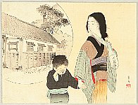 Eisen Tomioka 1864-1905 - Mother and Child - artelino Art Auctions. Eisen Tomioka 1864-1905 - Mother and Child