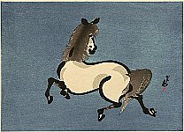 Seizan Aoyama active ca. 1920-30s - Horse - artelino Art Auctions. Seizan Aoyama active ca. 1920-30s - Horse