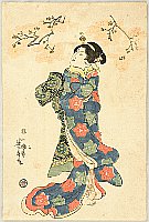 Yoshitora Utagawa active ca. 1840-1880 - Beauty under Cherry Blossoms - artelino Art Auctions. Yoshitora Utagawa active ca. 1840-1880 - Beauty under Cherry Blossoms