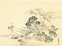 Goshun Matsumura 1752-1811 - Rice Paddy and Lake - artelino Art Auctions. Goshun Matsumura 1752-1811 - Rice Paddy and Lake