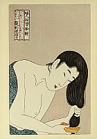 Utamaro Kitagawa 1750-1806 - Washing Hair - artelino Art Auctions. Utamaro Kitagawa 1750-1806 - Washing Hair
