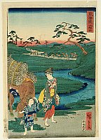 Hiroshige II Utagawa 1829-1869 - The Scenic Places of Tokaido - Chiryu - artelino Art Auctions. Hiroshige II Utagawa 1829-1869 - The Scenic Places of Tokaido - Chiryu