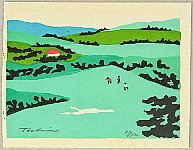 Toshiaki Fukuda 1911-2000 - Golf Course - artelino Art Auctions. Toshiaki Fukuda 1911-2000 - Golf Course