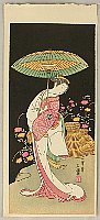 Buncho Ippitsusai active 1765-1792 - Beauty with Umbrella - artelino Art Auctions. Buncho Ippitsusai active 1765-1792 - Beauty with Umbrella