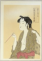 Utamaro Kitagawa 1750-1806 - Ten Physiognomic Classifications of Women - Smoking - artelino Art Auctions. Utamaro Kitagawa 1750-1806 - Ten Physiognomic Classifications of Women - Smoking