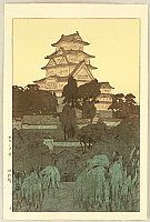 Hiroshi Yoshida 1876-1950 - Himeji Castle in the Evening - artelino Art Auctions. Hiroshi Yoshida 1876-1950 - Himeji Castle in the Evening