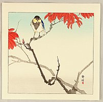 Seiko active ca. 1890 - 1900 - Blue Bird and Red Leaves - artelino Art Auctions. Seiko active ca. 1890 - 1900 - Blue Bird and Red Leaves