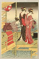 Toyohiro Utagawa 1773-1828 - Beauties on Veranda - artelino Art Auctions. Toyohiro Utagawa 1773-1828 - Beauties on Veranda