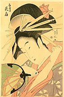 Eisui Ichirakusai active ca. 1790-1823 - Courtesan in Summer Attire - artelino Art Auctions. Eisui Ichirakusai active ca. 1790-1823 - Courtesan in Summer Attire